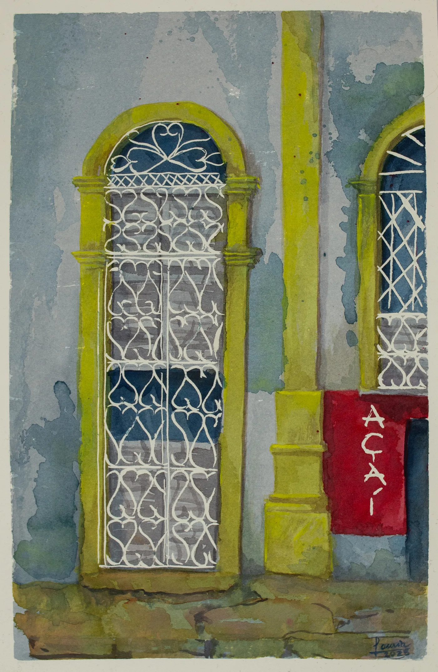 Aquarela e grafite sobre papel — Rodrigo Lauria